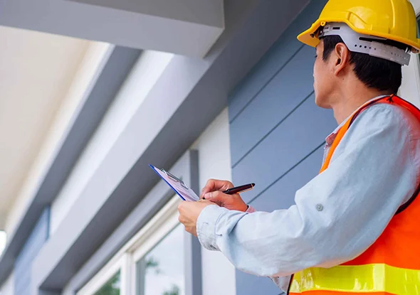 Thorough property inspection of a roofline in Springfield, MO, conducted by a certified inspector.
